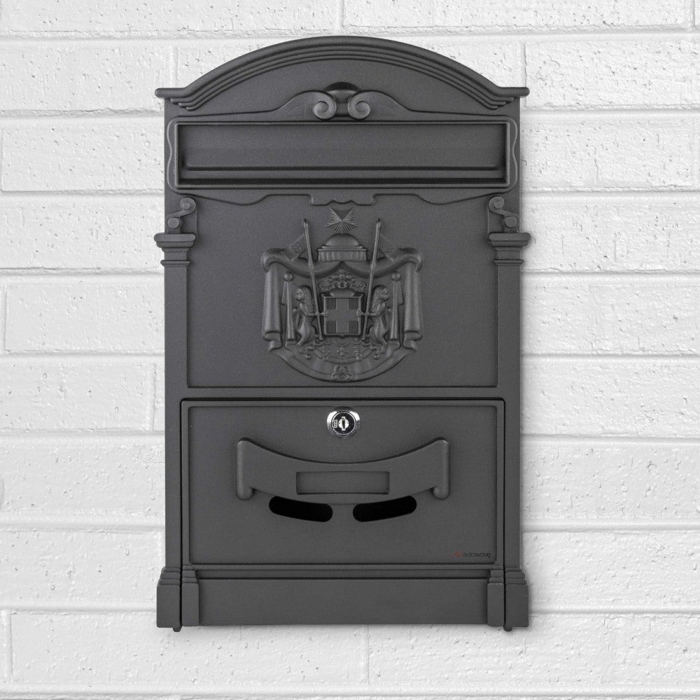Boîte aux lettres résidentielle en acier enduit de poudre 24x8x40hcm