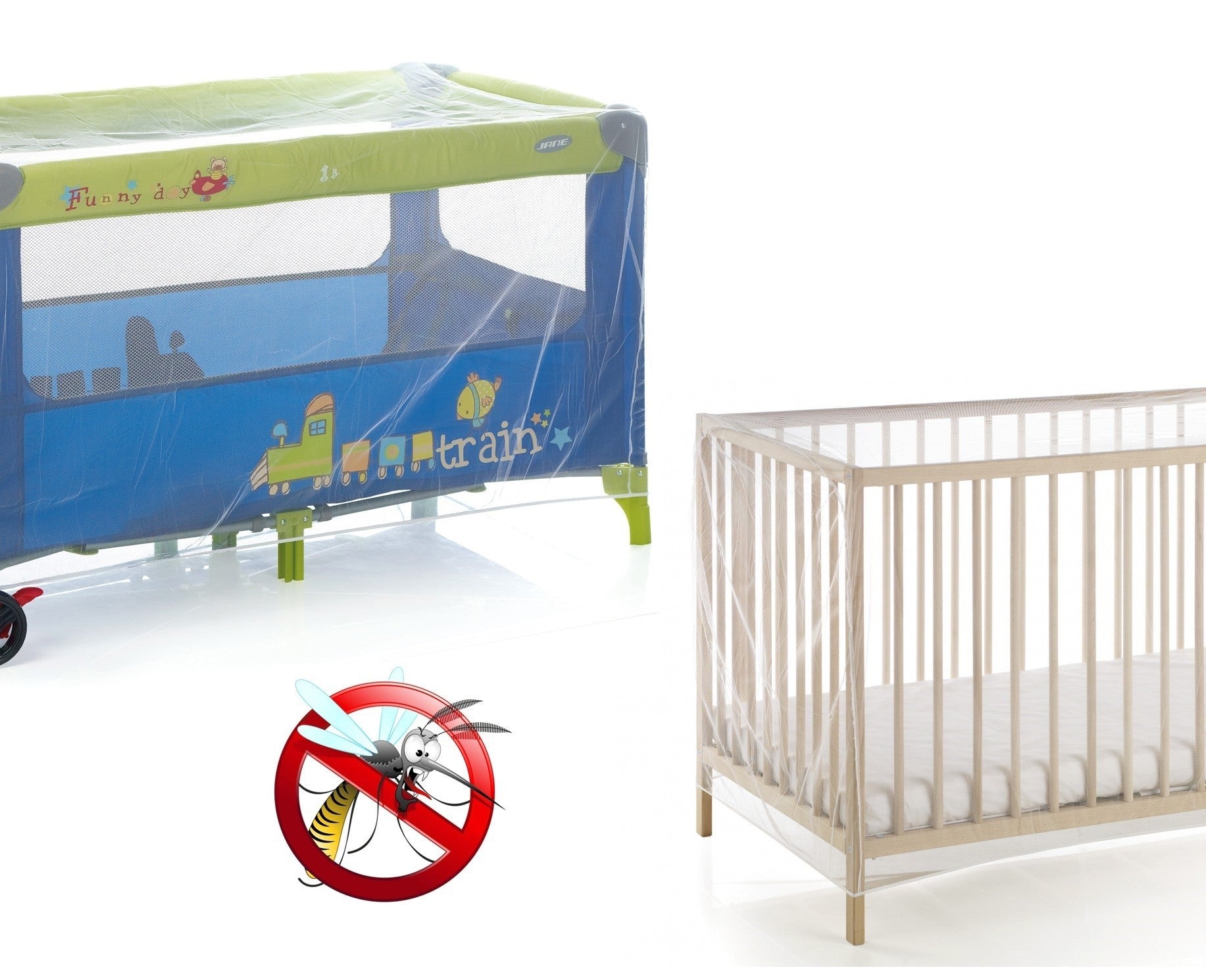 Moustiquaire - rideau universelle pour lit de bébé / parc bébé 145x74x82,5cm