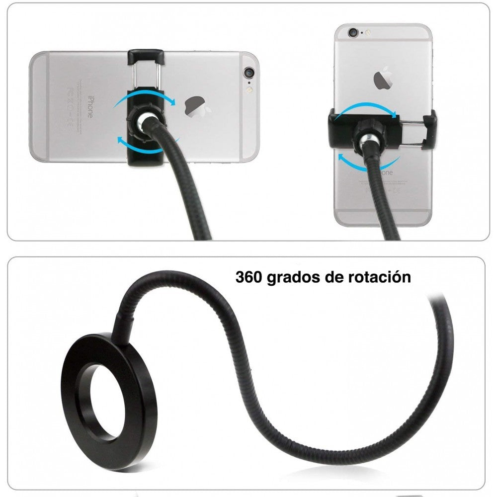 187103 SELFIE 2 en 1 support de téléphone et lampe avec réglage lumière
