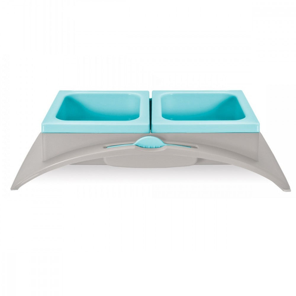 10075 Double bol RIALTO pour chiens et chats avec spatule incluse
