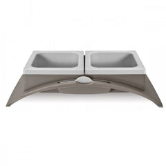 10075 Double bol RIALTO pour chiens et chats avec spatule incluse