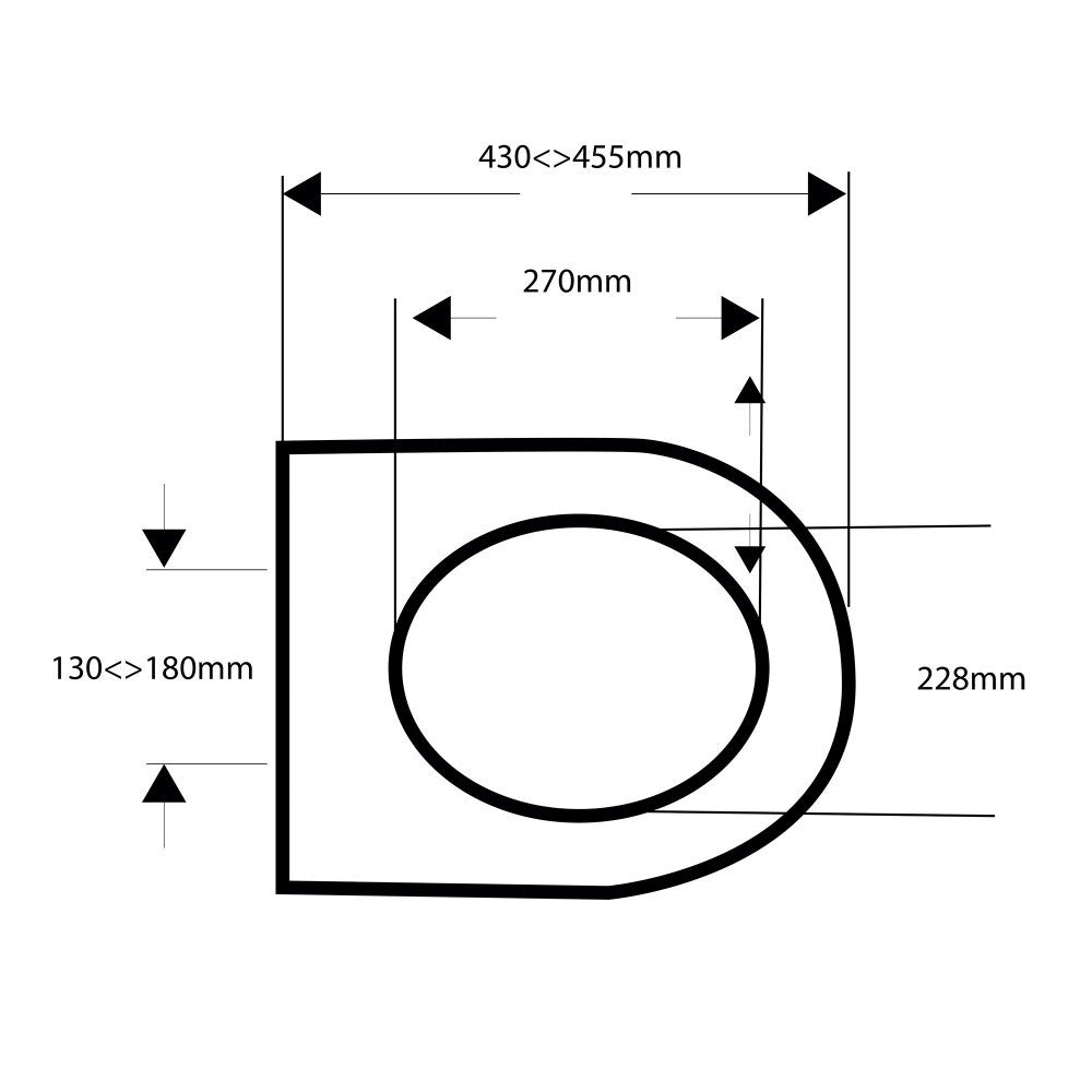 088561 Siège universel pour toilette MDF WHITE 43x37 cm WC