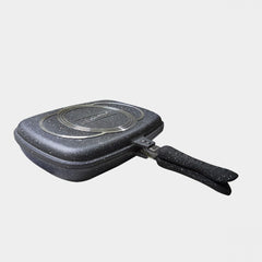 256006 Poêle à induction double gril DGBAVARIA antiadhésive NOIR 36 cm