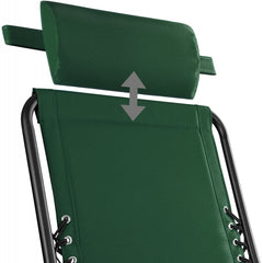 Chaise pliante inclinable EVERTOP GRAVITÀ ZERO VERT FONCÉ