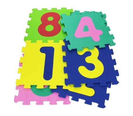 232026 Tapis puzzle coloré CHIFFRES 10 pièces 29,5 x 29,5 x 8 cm coloré