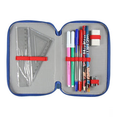 21-2499 Trousse à crayons BLEU Mickey Mouse avec 3 compartiments