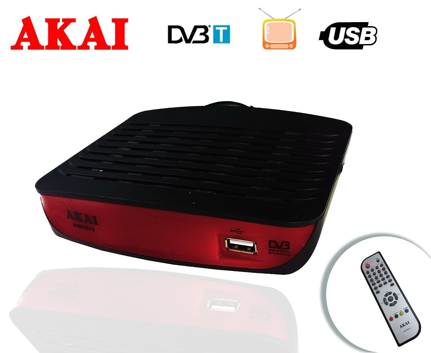 Récepteur de décodeur numérique terrestre avec l'USB -AKDVB10 distance - AKAI