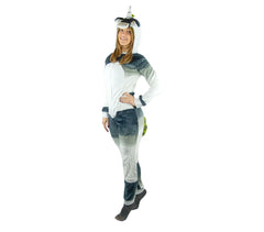 Pyjama Cosplay B1840 Combinaison UNICORNE en peluche UNISEX de XS à XXL noir