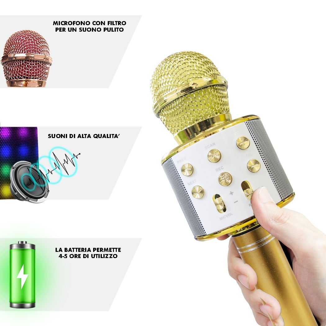Micro sans fil hifi Speaker 812855 enregistre et écoute vos chansons