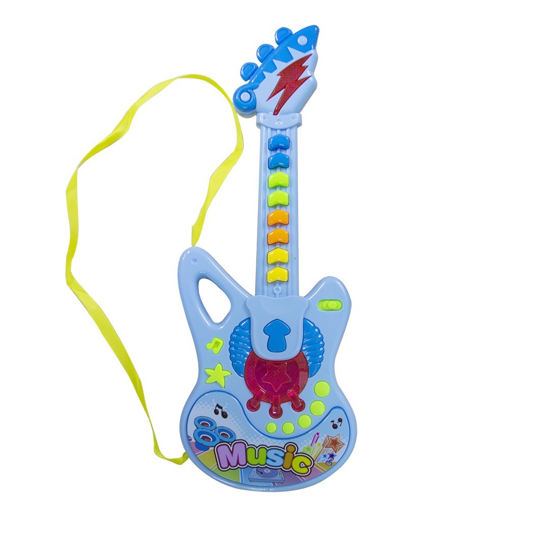 Guitare pour enfants 102268 avec bandoulière mélodies enregistrées et lumières