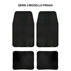 Ensemble Auto PONZA Set 4 Tapis en Caoutchouc et pour Voiture 120x80cm