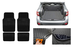 Ensemble Auto PONZA Set 4 Tapis en Caoutchouc et pour Voiture 120x80cm