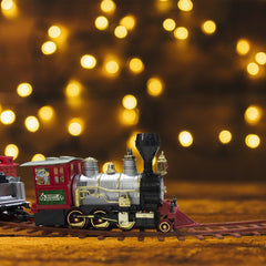 Train d’arbre de Noël batterie 258108 avec lumières et sons 36 pièces 80x19 cm