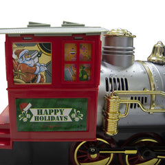 Train arbre de Noël batterie 52pièces 258109 lumières sonores surélevée 130x27cm
