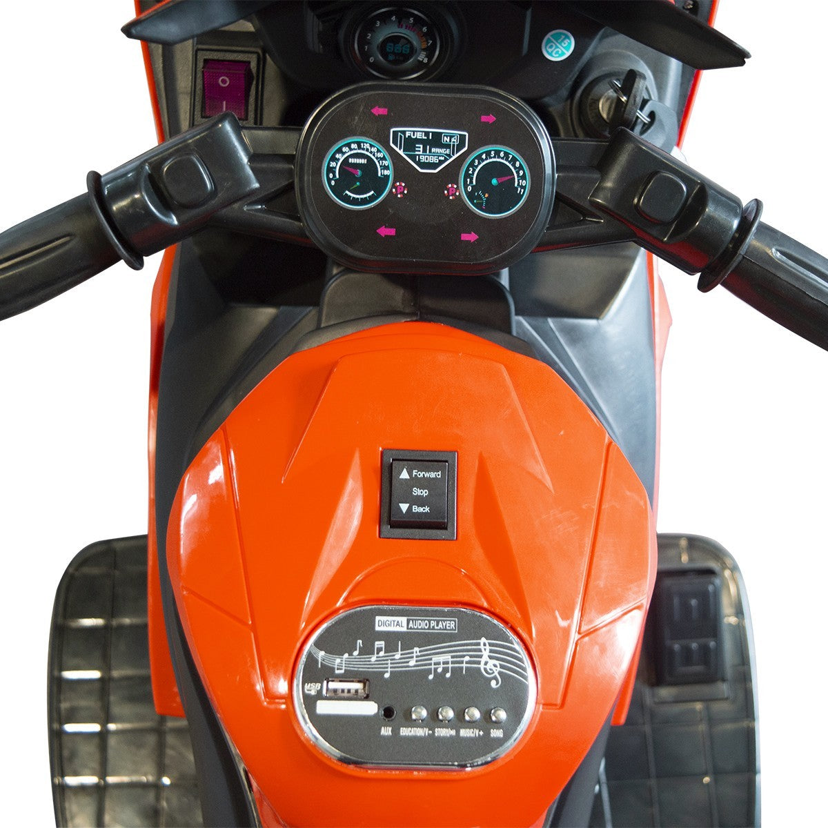 Moto électrique enfants ARROW 6V 4ah B39330 contrôle au pied lumières et sons