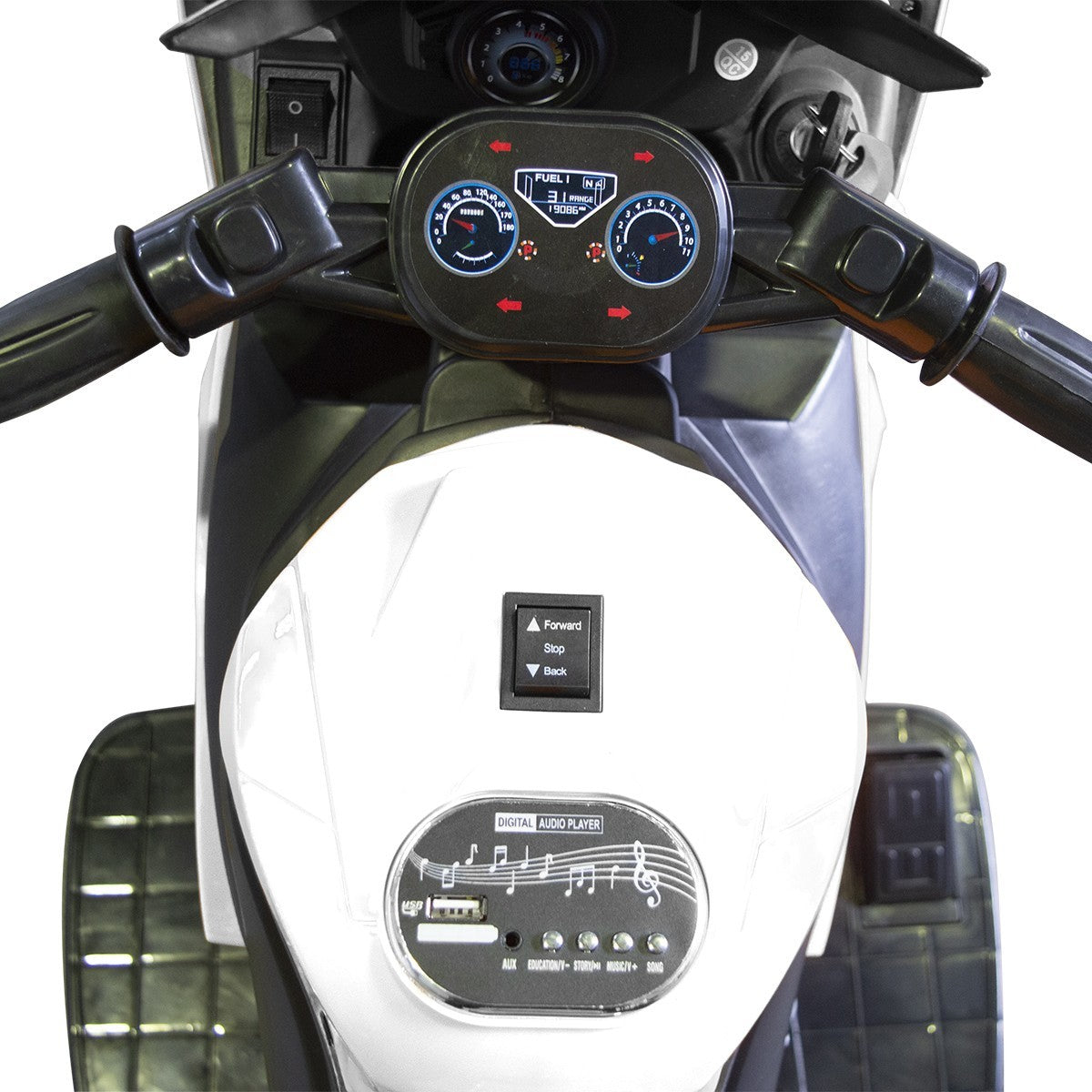 Moto électrique enfants ARROW 6V 4ah B39330 contrôle au pied lumières et sons