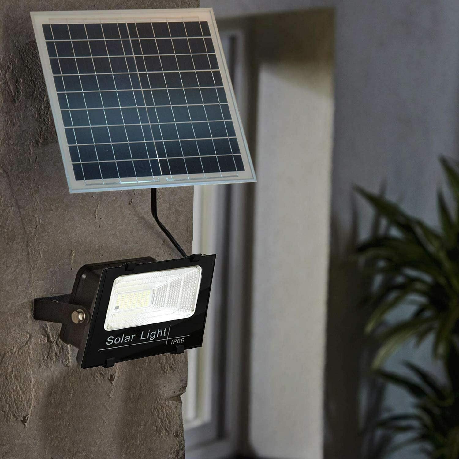 Phare 200W led énergie solaire froide 011200 , crépuscule et télécommande 6500k