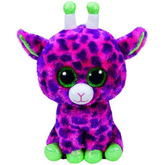Gilbert coloré et poilu TY girafe en peluche 371426 aux yeux brillants