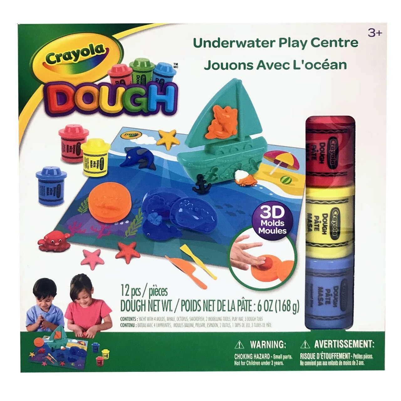 CRAYOLA Dough Super ensemble sous-marin du monde 719713 pâtes à mouler, moules