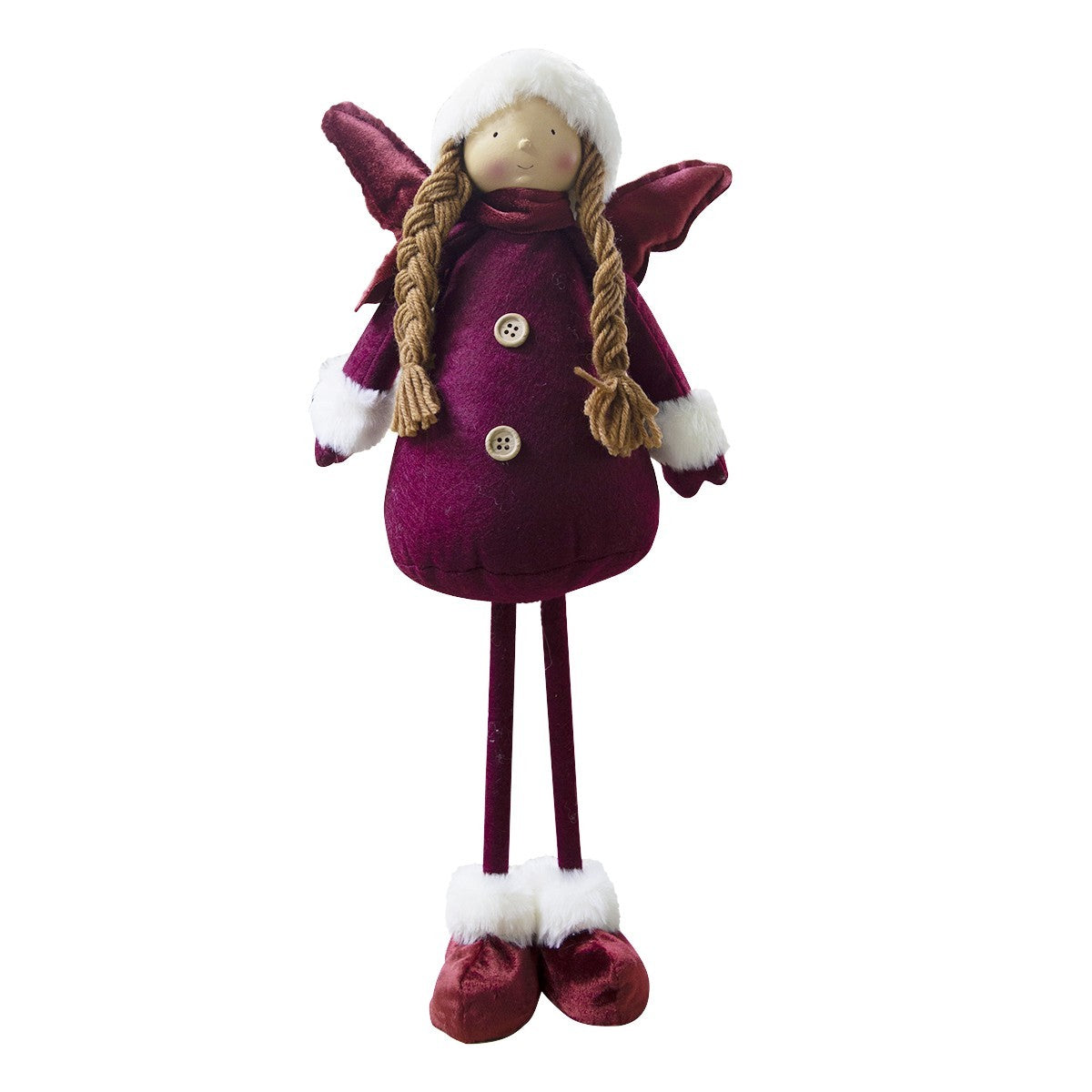 Fée rouge de Noël 305100 décoration de Noël avec lumière 20x12x65 cm