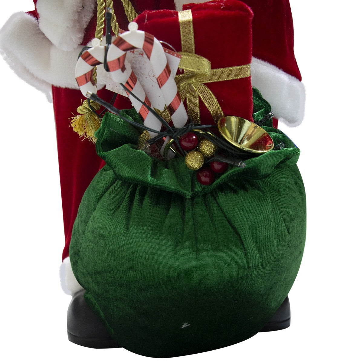Santa Claus décoration avec sac cadeau 80cm 900652 musique lumières et mouvement