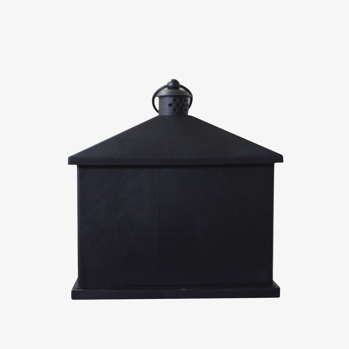 Lanterne avec feu faux 994852 cheminée led 20x9x20h cm couleur noire