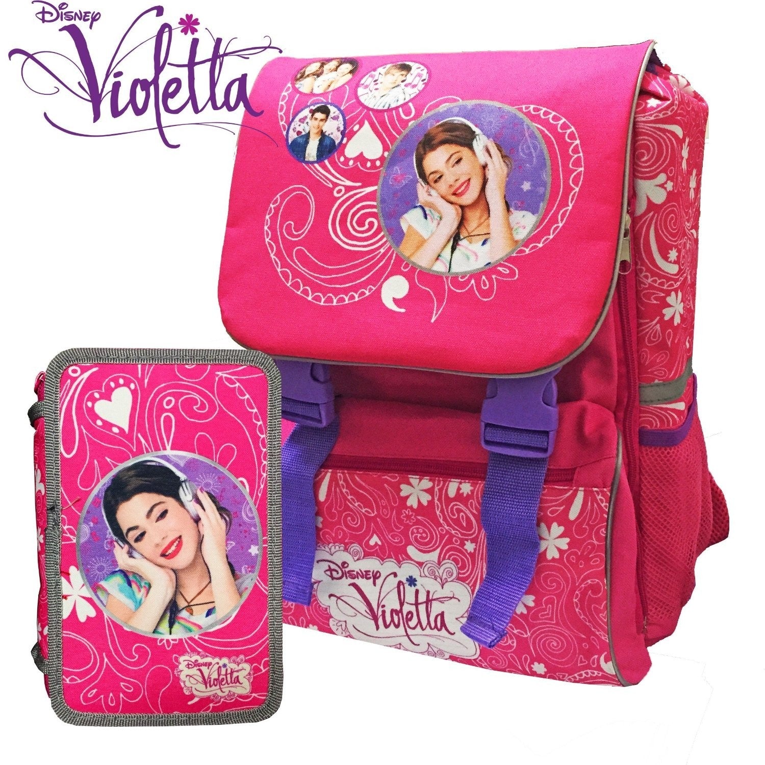 Kit école - sac à dos extensible coordonné avec trousse -3 compartiments WD16169