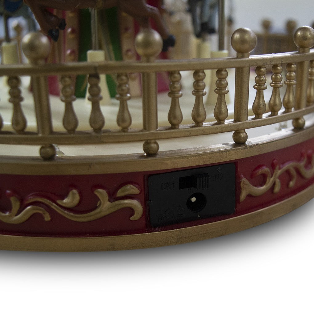Carrousel de Noël avec des chevaux 367001 , 28x22cm boîte à musique