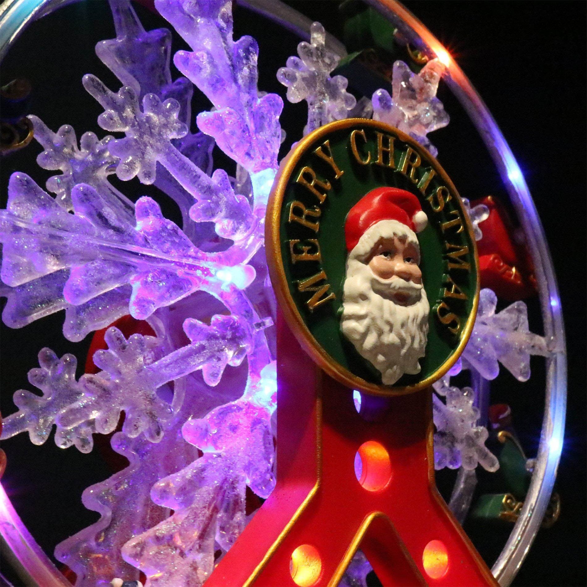 Carrousel de Noël Grande roue 367003 avec musique, lumières et mouvement 29x31cm