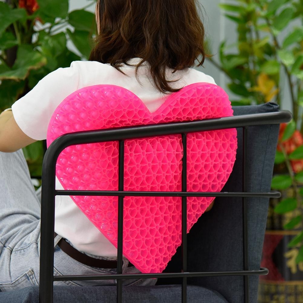 Coussin en forme de cœur en nid d’abeille en gel 210238 multifonction respirant