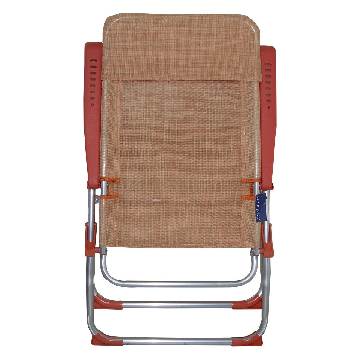 Couple Chaises longues 379530 inclinable 8 positions tube 22mm aluminium Orange
