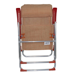 Couple Chaises longues 379530 inclinable 8 positions tube 22mm aluminium Orange