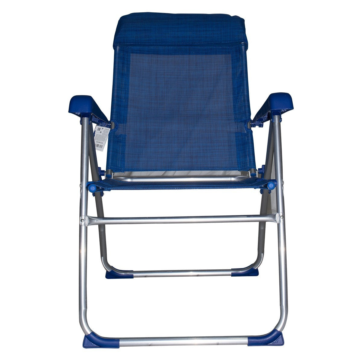 Couple Chaises longues 379530 inclinable 8 positions tube 22mm en aluminium BLEU