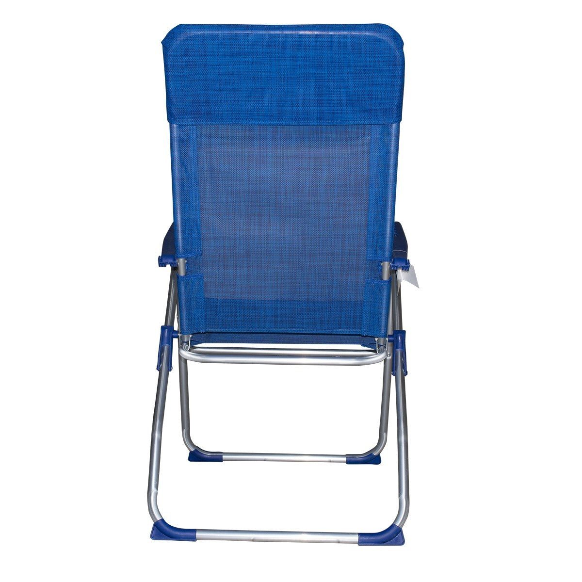 Couple Chaises longues 379530 inclinable 8 positions tube 22mm en aluminium BLEU