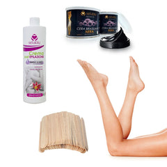 Kit Setablu cire dépilatoire noire, spatule étendoir et cire post-épilation
