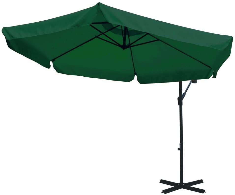 FUBUCA Spring Parasol VERT décentralisé à la banane 300x230H cm avec frange