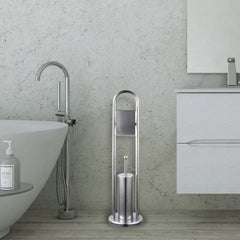 Felicia Porte Rouleau - Porte brosse toilette 136002 de 22 x 81 cm ARGENT
