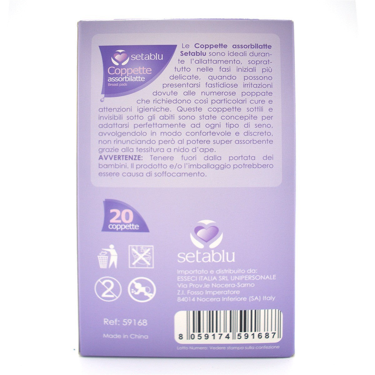Setablu 20 Cupules Absorbeurs de lait 591687 Invisibles et Super absorbants