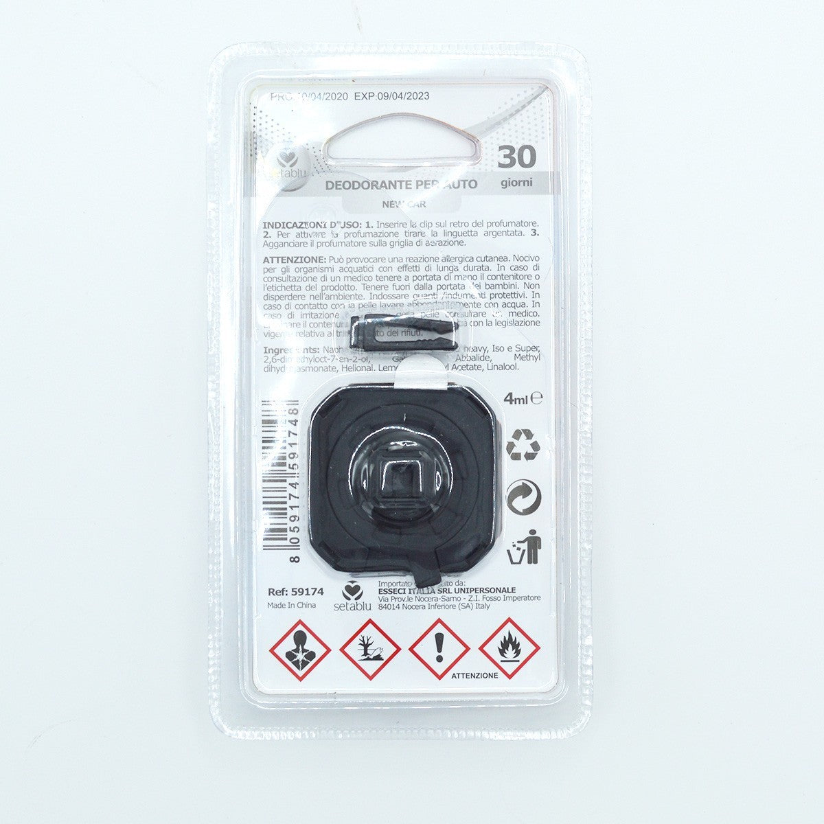 Setablu désodorisant pour voiture 591748 Nouvelles voiture élimine odeurs 4ml