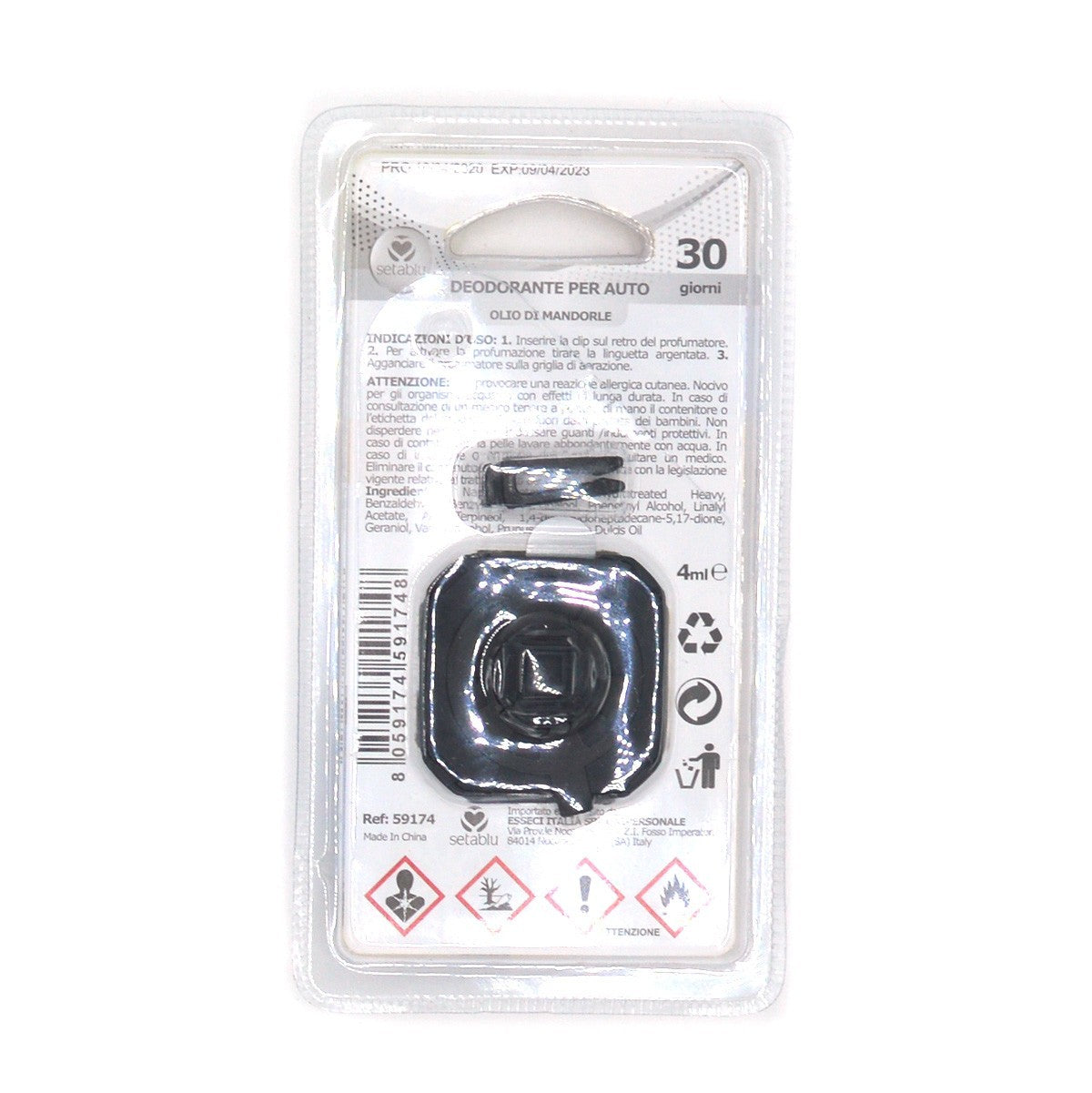 Désodorisant Setablu pour voiture 591748 Huile d’amande élimine les odeurs 4ml