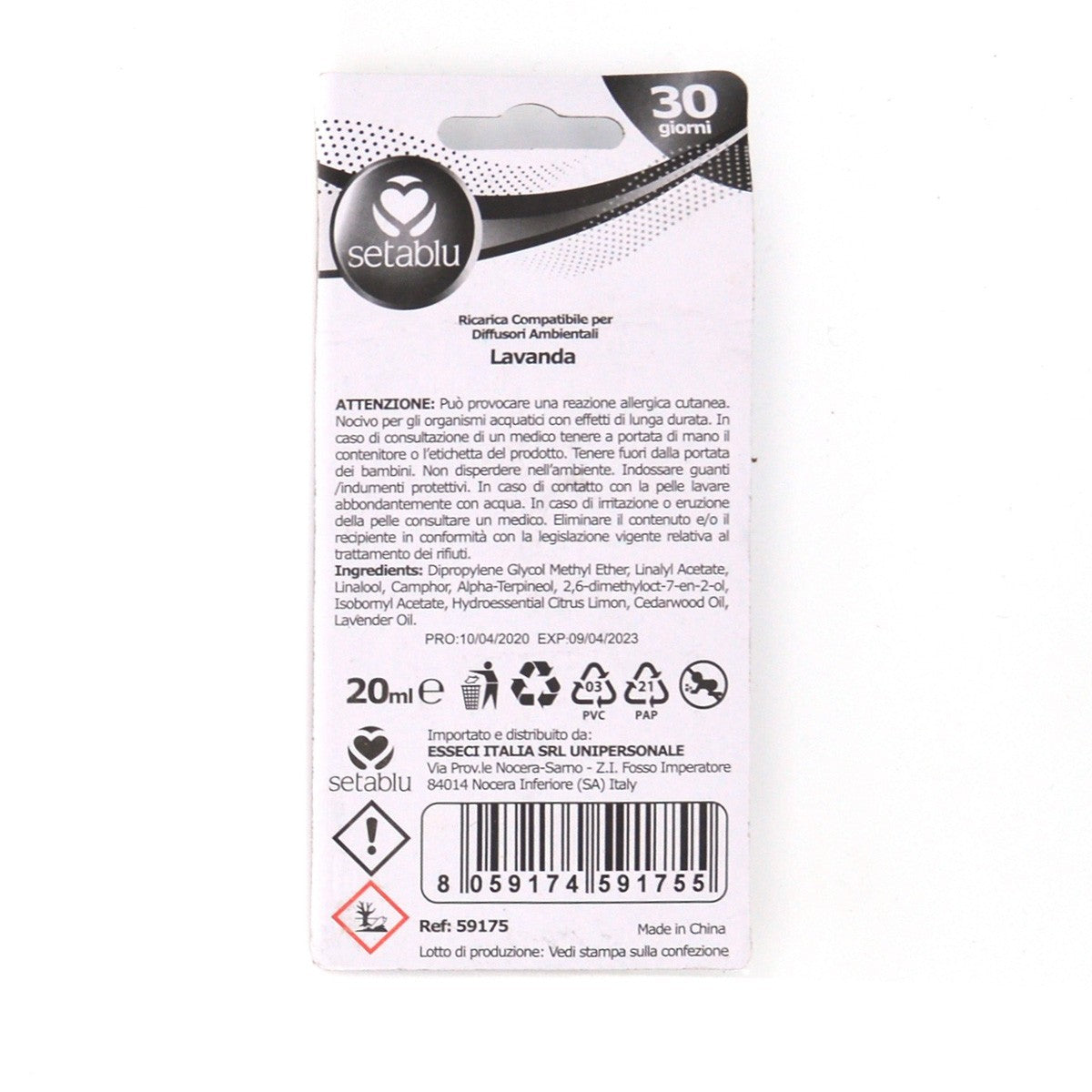 Setablu Arôme lavande 20 Ml recharge compatible 591755 diffuseurs environnement