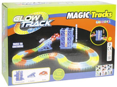 Glow Track Magic piste fluorescent 120 pièces 498903 avec ascenseur et voiture