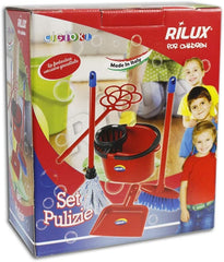 Chariot de nettoyage RILUX enfants 414378 seau, balai et palette
