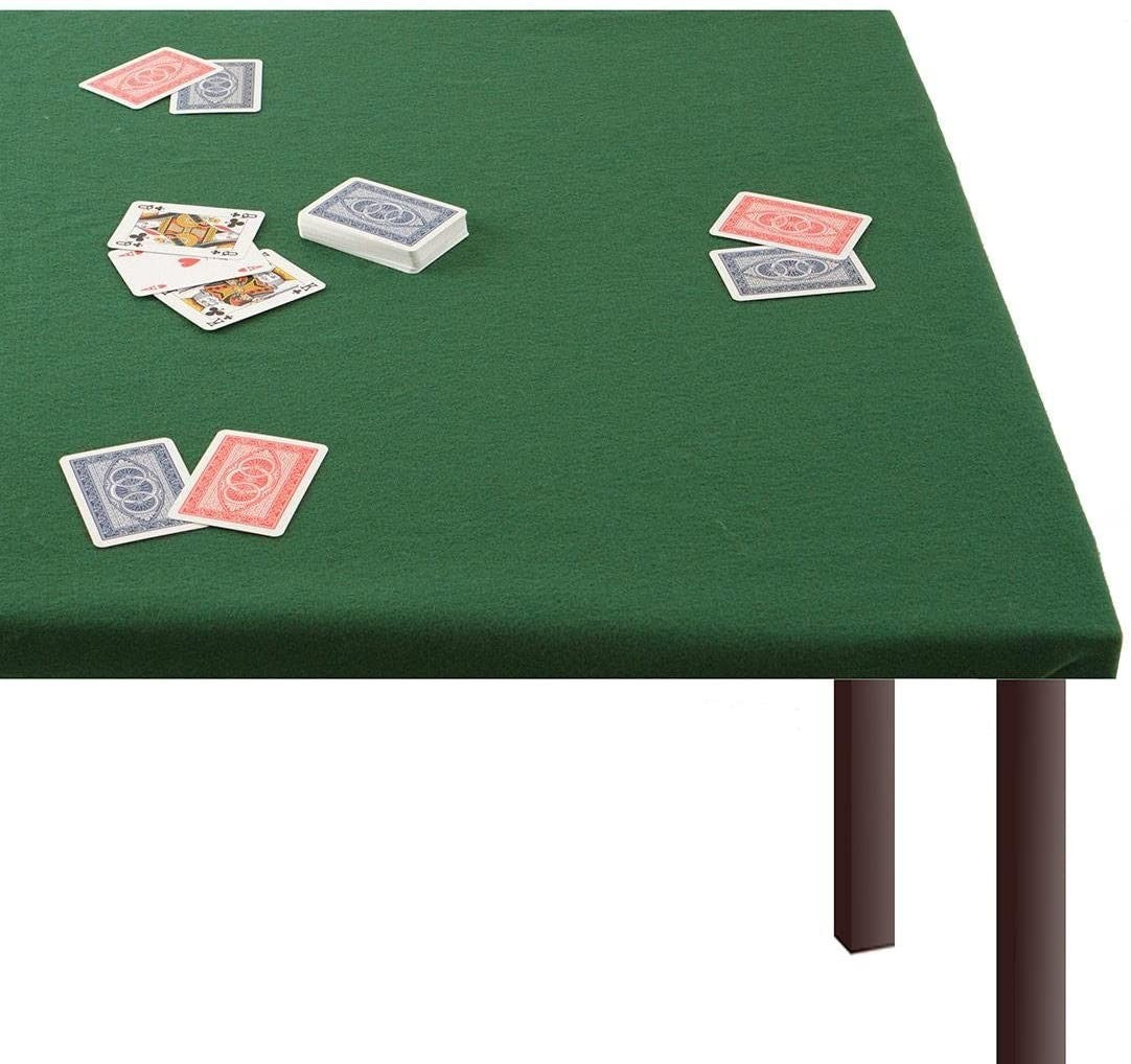 Tissu de table pour le jeu Poker 343926 vert avec élastique 140 x 180 cm