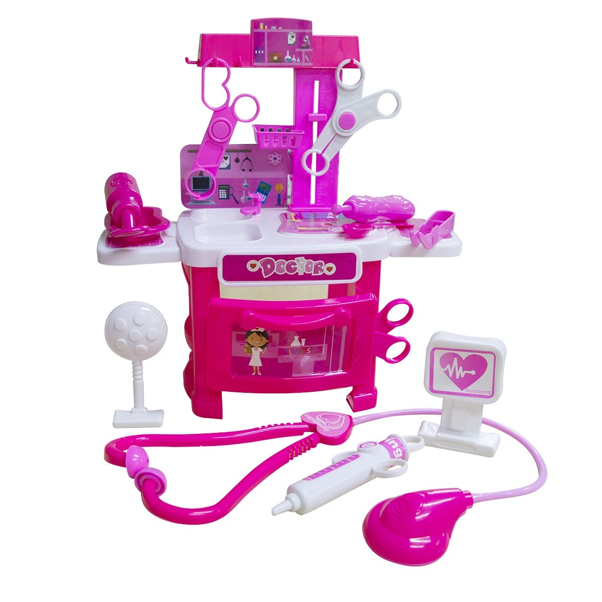 Set docteur avec accessoires 511312 pour enfants 28,5x28,5 cm premiers soins