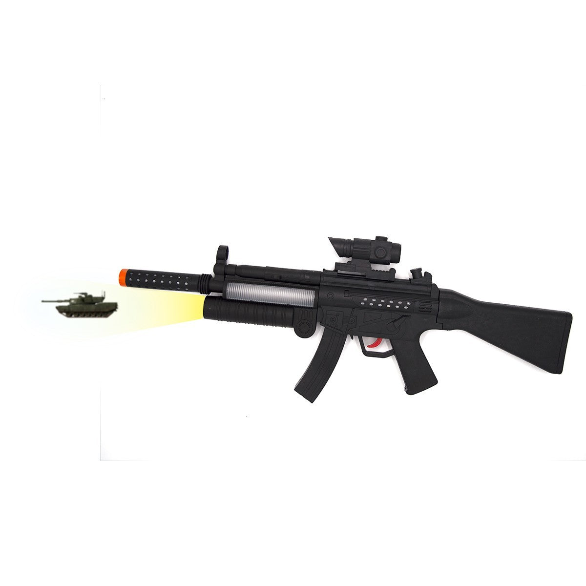 Mitraillette MP5 jouet avec projecteur et sons 358771 couleur Noir 62x23 cm