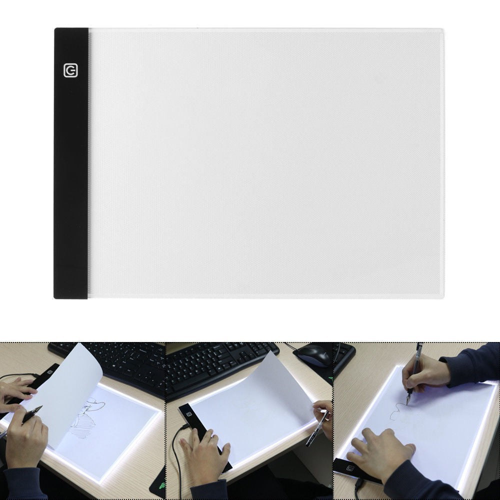 Tablette lumineuse led pour dessin 182276 avec charge USB mince taille A4