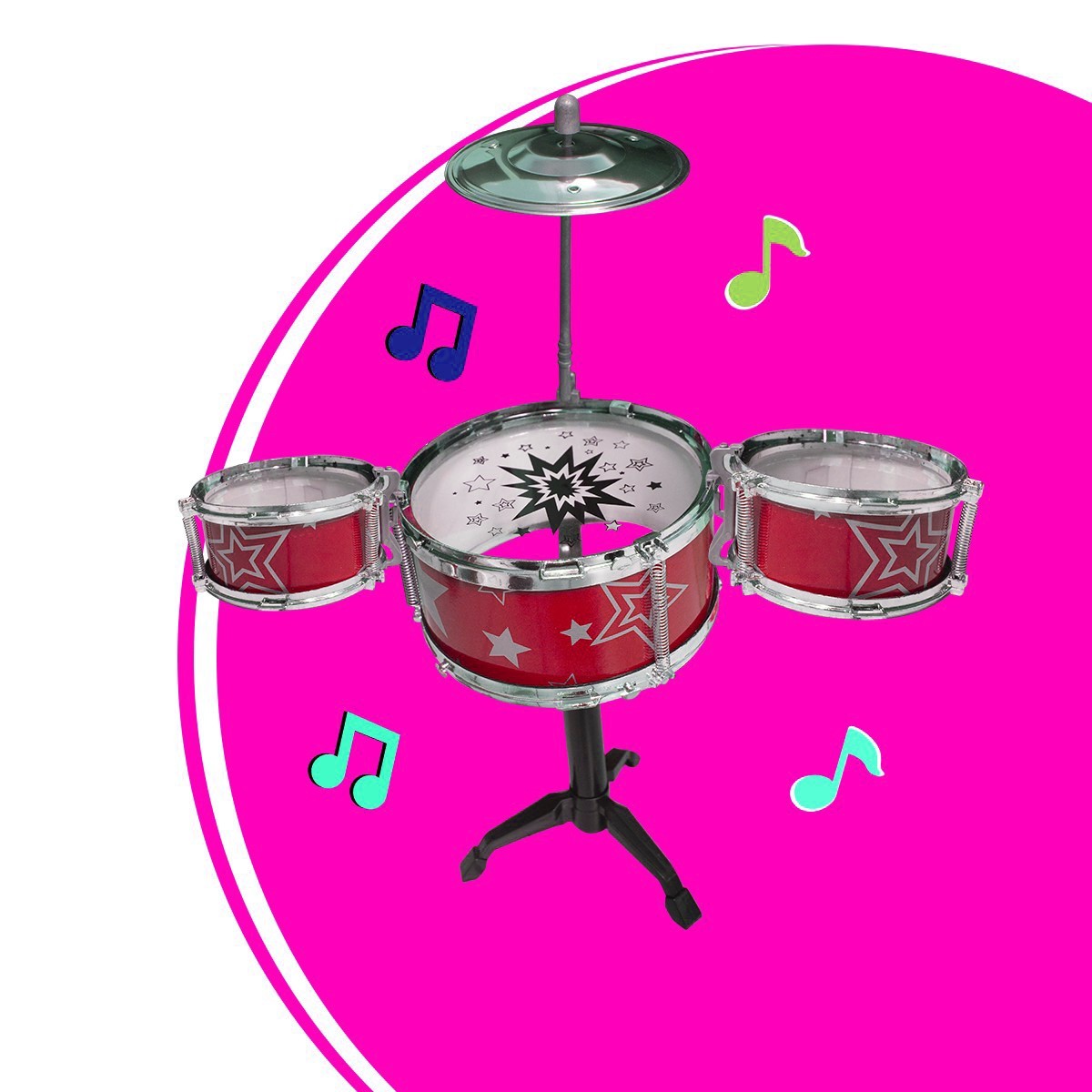 REMITOYS Set Batterie 4 éléments pour enfants 258048 à monter 30 cm