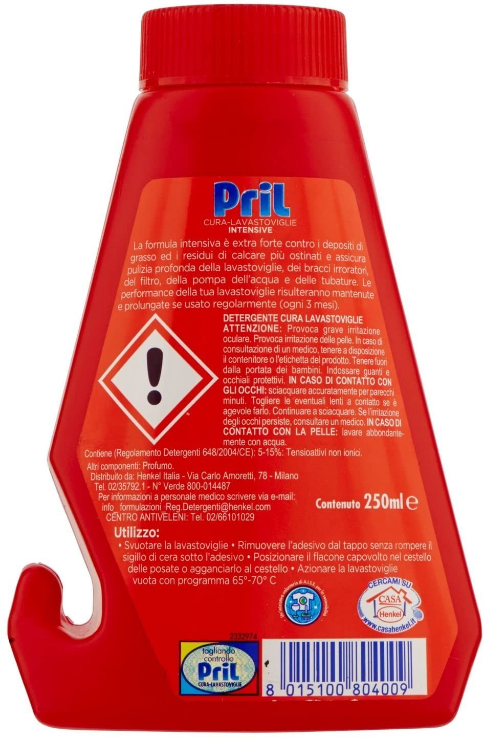 PRIL Soins intensifs lave-vaisselle 804009 pour l’hygiène et le nettoyage 250ml