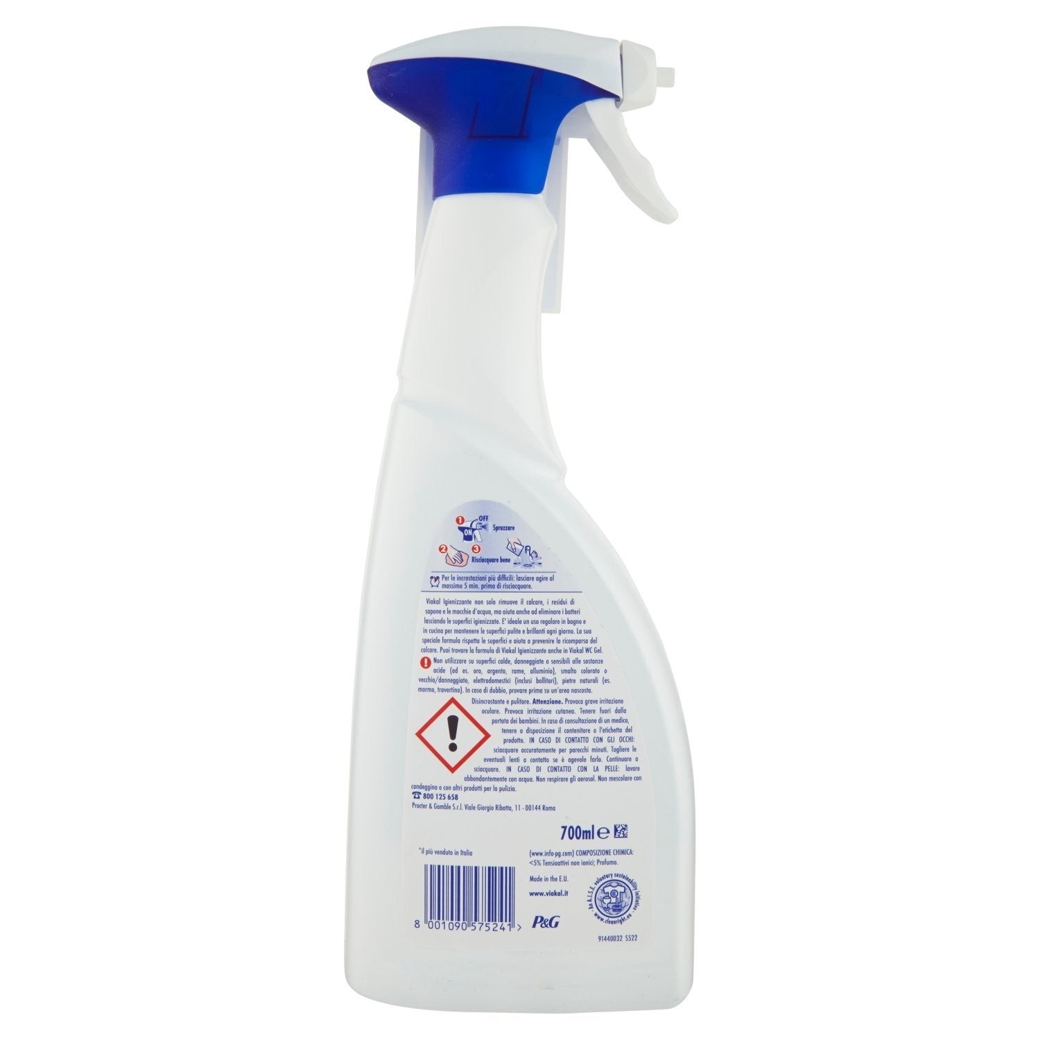 Viakal 575241 contre le calcaire désinfectant 700ml spray aide contre bactéries